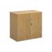 Universal double door cupboard 740mm high with 1 shelf - oak R740DO