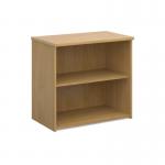 Universal bookcase 740mm high with 1 shelf - oak R740O