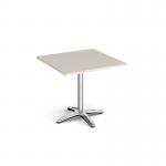 Roma square dining table with 4 leg chrome base 800mm - Light Grey RDS800-LG