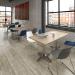 Roma square dining table with 4 leg chrome base 800mm - Onyx Grey RDS800-OG