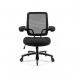 Reiki low back heavy duty mesh chair with adjustable arms and fabric seat REI300T1-K