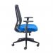 Ronan mesh back operators chair with fixed arms - blue RON300T1-B