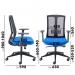 Ronan mesh back operators chair with fixed arms - blue RON300T1-B