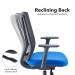 Ronan mesh back operators chair with fixed arms - blue RON300T1-B