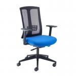 Ronan mesh back operators chair with fixed arms - blue RON300T1-B