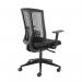 Ronan mesh back operators chair with fixed arms - black RON300T1-K