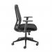 Ronan mesh back operators chair with fixed arms - black RON300T1-K