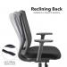 Ronan mesh back operators chair with fixed arms - black RON300T1-K