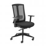 Ronan mesh back operators chair with fixed arms - black RON300T1-K