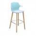 Roscoe high stool seat pad wooden legs