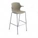 Roscoe high stool with chrome legs and plastic shell with arms - sandy beech ROS02-HSA-SB