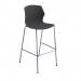 Roscoe high stool with chrome legs and plastic shell - charcoal grey ROS02-HS-CG