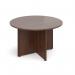 Arrow head leg circular meeting table 1200mm - walnut RT12W