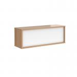 Denver reception straight top unit 1200mm - beech with white panels RU12H-BWH