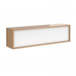 Denver reception straight top unit 1600mm - beech with white panels RU16H-BWH