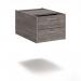 Maestro 25 shallow 2 drawer fixed pedestal for 600mm deep desks - grey oak