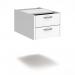 Maestro 25 shallow 2 drawer fixed pedestal for 600mm deep desks - white S2FWH