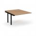 Connex Scalloped 1200 x 1600 x 725mm Back to Back Add On Bay - Black Frame Beech Top SCO1216-AB-K-B