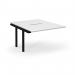 Connex Scalloped 1200 x 1600 x 725mm Back to Back Add On Bay - Black Frame White Top SCO1216-AB-K-WH