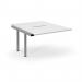 Connex Scalloped 1200 x 1600 x 725mm Back to Back Add On Bay - Silver Frame White Top SCO1216-AB-S-WH