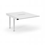 Connex Scalloped 1200 x 1600 x 725mm Back to Back Add On Bay - White Frame White Top SCO1216-AB-WH-WH