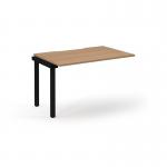 Connex Scalloped 1200 x 800 x 725mm Single Add On Bay - Black Frame Beech Top SCO128-AB-K-B