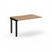 Connex Scalloped 1200 x 800 x 725mm Single Add On Bay - Black Frame Beech Top SCO128-AB-K-B