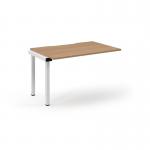 Connex Scalloped 1200 x 800 x 725mm Single Add On Bay - White Frame Beech Top SCO128-AB-WH-B