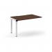 Connex Scalloped 1200 x 800 x 725mm Single Add On Bay - White Frame Walnut Top SCO128-AB-WH-W