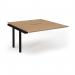 Connex Scalloped 1400 x 1600 x 725mm Back to Back Add On Bay - Black Frame Beech Top SCO1416-AB-K-B