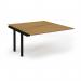 Connex Scalloped 1400 x 1600 x 725mm Back to Back Add On Bay - Black Frame Oak Top SCO1416-AB-K-O
