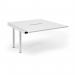Connex Scalloped 1400 x 1600 x 725mm Back to Back Add On Bay - White Frame White Top SCO1416-AB-WH-WH