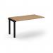 Connex Scalloped 1400 x 800 x 725mm Single Add On Bay - Black Frame Beech Top SCO148-AB-K-B