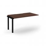 Connex Scalloped 1400 x 800 x 725mm Single Add On Bay - Black Frame Walnut Top SCO148-AB-K-W