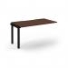 Connex Scalloped 1400 x 800 x 725mm Single Add On Bay - Black Frame Walnut Top SCO148-AB-K-W