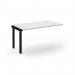 Connex Scalloped 1400 x 800 x 725mm Single Add On Bay - Black Frame White Top SCO148-AB-K-WH