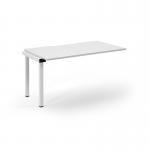 Connex Scalloped 1400 x 800 x 725mm Single Add On Bay - White Frame White Top SCO148-AB-WH-WH