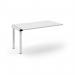 Connex Scalloped 1400 x 800 x 725mm Single Add On Bay - White Frame White Top SCO148-AB-WH-WH
