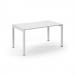 Connex Scalloped 1400 x 800 x 725mm Single Desk - White Frame / White Top SCO148-WH-WH