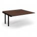 Connex Scalloped 1600 x 1600 x 725mm Back to Back Add On Bay - Black Frame Walnut Top SCO1616-AB-K-W