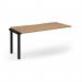 Connex Scalloped 1600 x 800 x 725mm Single Add On Bay - Black Frame Beech Top SCO168-AB-K-B