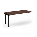 Connex Scalloped 1600 x 800 x 725mm Single Add On Bay - Black Frame Walnut Top SCO168-AB-K-W