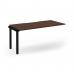 Connex Scalloped 1600 x 800 x 725mm Single Add On Bay - Black Frame Walnut Top SCO168-AB-K-W