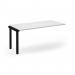 Connex Scalloped 1600 x 800 x 725mm Single Add On Bay - Black Frame White Top SCO168-AB-K-WH