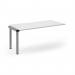 Connex Scalloped 1600 x 800 x 725mm Single Add On Bay - Silver Frame White Top SCO168-AB-S-WH