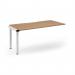 Connex Scalloped 1600 x 800 x 725mm Single Add On Bay - White Frame Beech Top SCO168-AB-WH-B