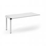Connex Scalloped 1600 x 800 x 725mm Single Add On Bay - White Frame White Top SCO168-AB-WH-WH