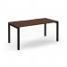 Connex Scalloped 1600 x 800 x 725mm Single Starter Bay - Black Frame Walnut Top SCO168-SB-K-W