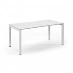 Connex Scalloped 1600 x 800 x 725mm Single Desk - White Frame / White Top SCO168-WH-WH