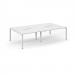 Connex Scalloped 2800 x 1600 x 725mm Back to Back Desk ( 4 x 1400mm ) - White Frame / White Top SCO2816-WH-WH